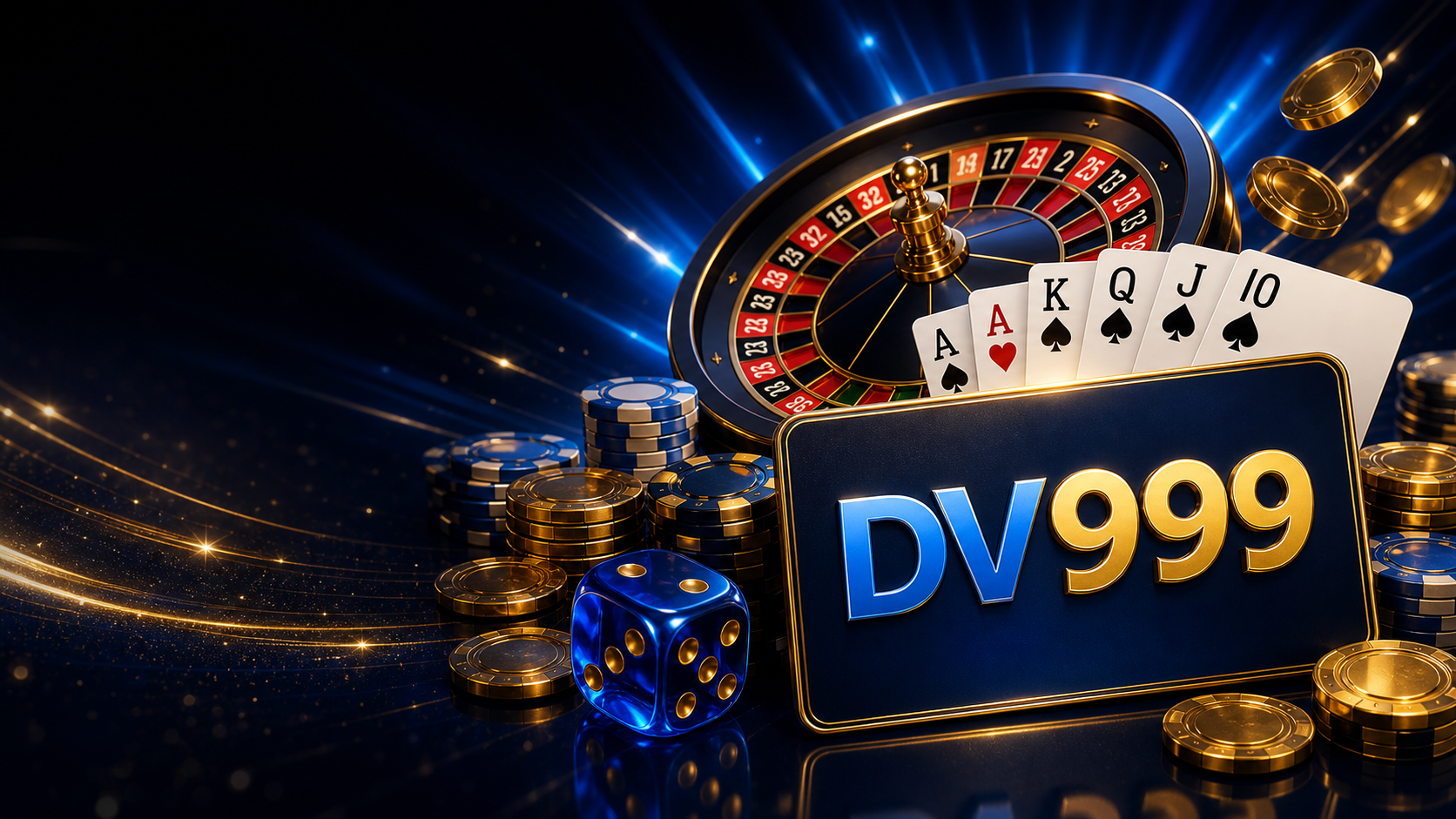 DV999 casino roulette cards dice chips